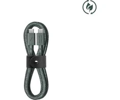 Native Union Belt Cable - kabelis USB-C - USB-C, 1,2 m (slate žalias)