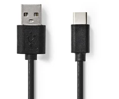 Kabelis USB Nedis 2.0 1 m USB A USB C 0,48 Gbit/s Juodas (CCGL60601BK10)