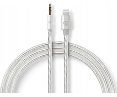 Kabelis USB Nedis Lightning - mini Jack 3.5 mm 1 m Sidabrinė (CCTB39940AL10)