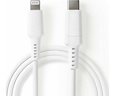 USB kabelis Nedis Lightning - USB-C 1 m, baltas (CCGW39650WT10)