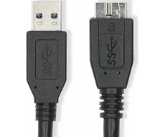 Nedis USB-A – micro-B USB laidas, 1 m juodas (CCGL61500BK10)