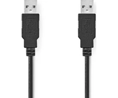 Nedis USB-A – USB-A USB laidas 1 m juodas (CCGL60000BK10)