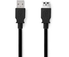 Kabelis USB Nedis USB-A - USB-A 3 m Juodas (CCGL61010BK30)