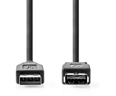 Kabelis USB Nedis USB-A - USB-A 3 m Juodas (CCGL61010BK30)