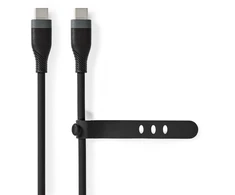 Kabelis USB Nedis USB-C - USB-C 1.5 m Juodas (CCGB60820BK15)