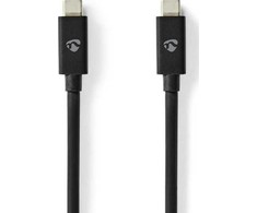 Nedis USB-C – USB-C USB laidas 2 m juodas (CCGP66020BK20)