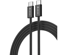 DEVIA EC325 USB-C to USB-C 60W 3A Data Kabelisis 1M Juodos spalvos