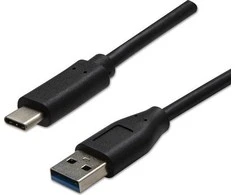 Neutralle USB kabelis (3.2 gen 2), USB A M - USB C (M), 1m, 10 Gb/s, 5V/3A, juoda