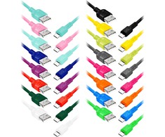 Orno EXC mobilusis USB laidas - micro USB WHIPPY, 0,9 m, 3 A, greitas įkrovimas, spalvų mišinys