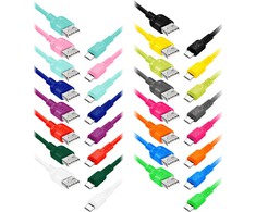 Orno EXC mobilusis USB laidas - micro USB WHIPPY, 2M, 3A, greitas įkrovimas, spalvų mišinys