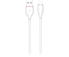 Orno USB-A - Lightning kabelis Miccell VQ-D09, 3A, 1,5 m, baltas