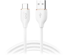 Orno USB-A - USB-C kabelis Miccell VQ-D09, 3A, 1,5 m, baltas