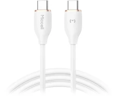 Orno Kabelis USB-C - USB-C Miccell VQ-D09 laidas, 100 W, 1,5 m, baltas