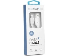 USB A tipo į Lightning tipo laidas, Blue Star Lite, 3A, 1,2 m, baltas
