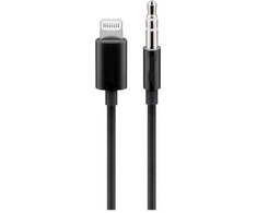 USB kabelis PremiumCord Žaibas - mini Jack 3,5 mm 1 m Juodas (kipod50)