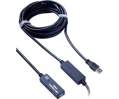 USB kabelis PremiumCord USB-A - USB-A 10 m Juodas (ku3rep10)