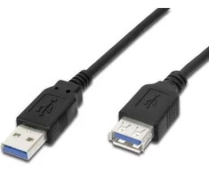 USB kabelis PremiumCord USB-A - USB-A 1 m Juodas (ku3pa1Bk)