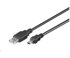 USB kabelis PremiumCord USB-A - miniUSB 5 m Juoda (ku2m5a)