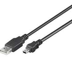 USB kabelis PremiumCord USB-A - miniUSB 5 m Juoda (ku2m5a)