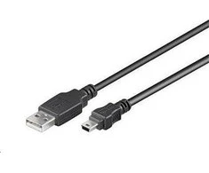 USB kabelis PremiumCord USB-A - mini USB Juodas (ku2m02A)