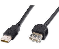 USB kabelis PremiumCord USB-A - USB-A 1 m Juodas (kupaa1Bk)