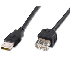 USB kabelis PremiumCord USB-A - USB-A 1 m Juodas (kupaa1Bk)