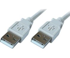USB kabelis PremiumCord USB-A - USB-A 2 m Pilkas (ku2aa2)