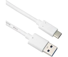 USB laidas PremiumCord USB-A - USB-C 1 m Balta (ku31ck1w)