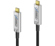 Purelink Carruzzo FiberX FX-I600-015 USB kabelis USB 3.2 Gen 1 (3.1 Gen 1) 15 m USB C 10 Gbit/s 4,5 W Juoda, Sidabras
