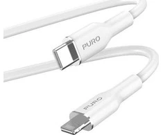 Kabelis USB Puro USB-C – Lightning 1,5 m Baltas (PUR686)