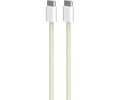 Kabelis „Puro Braided USB-C“ / „USB-C“ 60 W, 1,5 m, geltonas
