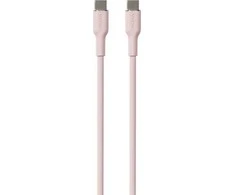PURO ICON Soft Cable - Kabelis USB-C do USB-C 1.5 m Dusty Rožinė