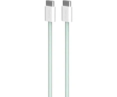 Kabelis Puro Braided USB-C/USB-C 60W, 1,5 m, žalias