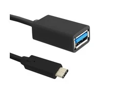 Qoltec USB 3.1 tipo C kištukinis kabelis | USB 3.0 A moteriškas | 0,25 m