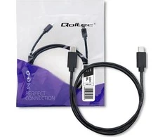 Qoltec Cable USB 2.0 Type C Male | USB 2.0 Type C Male | 0,5 m | Juodas