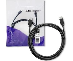 QOLTEC 52347 USB 2.0 cable type C male USB 2.0 type C male 2.5m Juodas