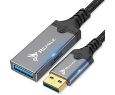 USB laidas Reagle USB-A + USB-C - USB-A 10 m Pilkas