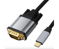 Kabelis USB Reagle USB-C - D-Sub (VGA) 1.8 m Juodas