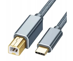 USB laidas Reagle USB-C - USB-B 3 m Sidabrinis (RUCB300P)