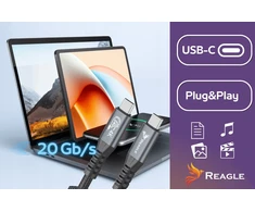 USB laidas Reagle USB-C - USB-C 0,5 m Juodas (RUC50M)