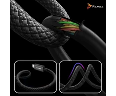USB laidas Reagle USB-C - USB-C 2 m juodas