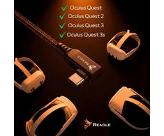 Kabelis USB Reagle USB-C - USB-C 5 m Juodas