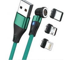Kabelis USB Realpower USB-A - USB-A 1 m Žalias (439636)