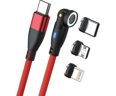 Kabelis USB Realpower USB-C - USB-C 1 m Raudona (439625)