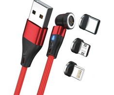 Kabelis USB Realpower USB-A - USB-C 2 m Raudona (439644)