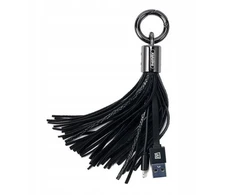 Kabelis USB Remax Apple Tassels Ring Data Cable for Lightning Juodas (RC-053iB)