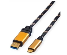USB laidas Roline Gold USB 3.2 Gen 1, A-C, M/M, 3 m
