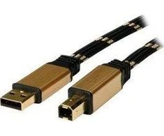 Kabelis USB Roline USB-A - 0.8 m Auksinis (JAB-1944111)