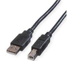 USB kabelis Roline USB-A - USB-B 1,8 m juodas (11.44.8818)