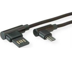 Roline USB-A – micro-B USB laidas 0,8 m Juodas (11.02.8720)